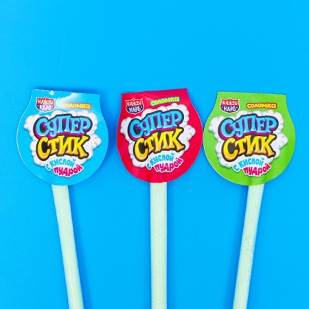 Straws with sour powder "Super Style", 12 g-1