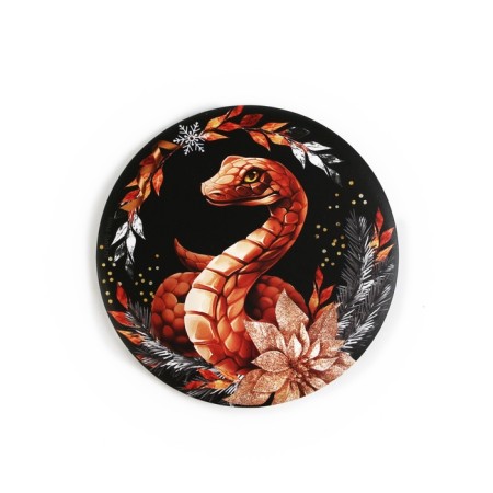 Pocket mirror "snake", diam. 7 cm-2