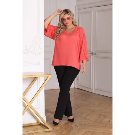 Female jumper, size 52, coral color-5
