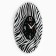 Wall clock, interior "zebra", silent, d-34 cm, black