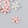 Decor for creativity plastic "Flower with pearl" pink, gold 0.3x1.8x1.8 cm