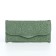 Women's wallet on magnet, green color