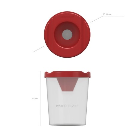A glass - a non -multened non -m about 200 ml, Erichkrause Classic, Red-3