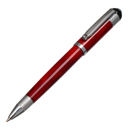 Gift Ballpoint Hungry "Venzura" Calligrata, in the leatherette case, rotary, brown body with silver-2