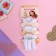 Hair gum "Tenderness" (set 6 pcs) heart, 2 cm, white