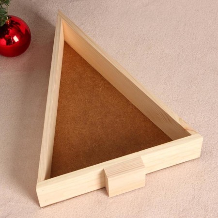 Kashpo wooden "Box Christmas tree with a triangle", array, 39 × 27 × 6 cm-1