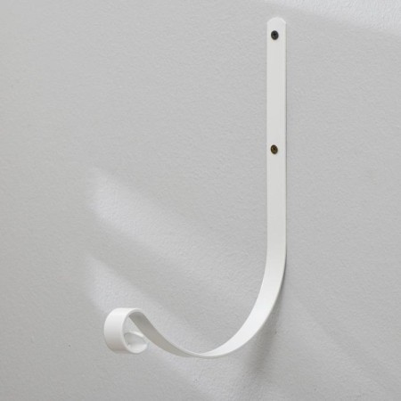 Kashpo Kashpo, forged brackets, 19 cm, metal, white-6