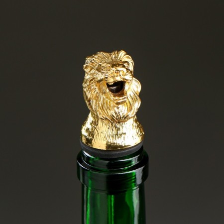 Figure cover for the bottle "Leo" gold, 10x3cm-1