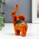 Souvenir Polystone "Elephant under a tree with patterns on a blanket" 13x5x11 cm