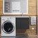 Tumbling for the washing machine Uperwood Magenta, 60 cm, suspended, black, with doors