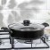 Consul, 3 l, 3 l, d = 24 cm, glass cover, plastic handles, anti-stick coating, black color, black