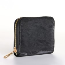 Women's wallet with lightning, black color