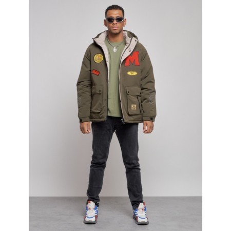 Winter male jacket, size 52, khaki color
