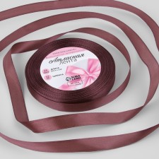 Satin tape, 12 mm × 23 ± 1 m, brown color No. 284