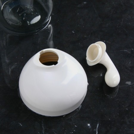Bank for bulk products "Axis", glass, white cover, Iran-2