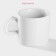 Coramic deed COFFEE BREAK, 150 ml, white color