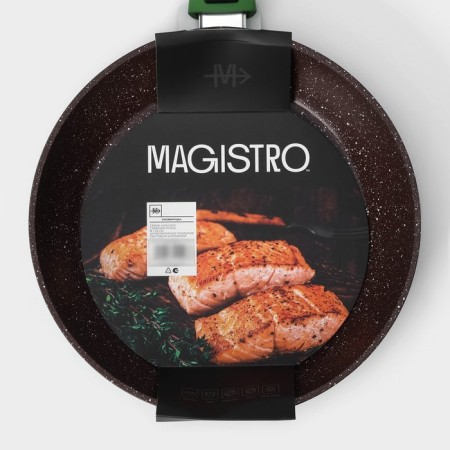 Foggling pan Magistro Avocado, D = 22 cm, removable handle Soft-Touch, anti-stick coating, induction, color green-8