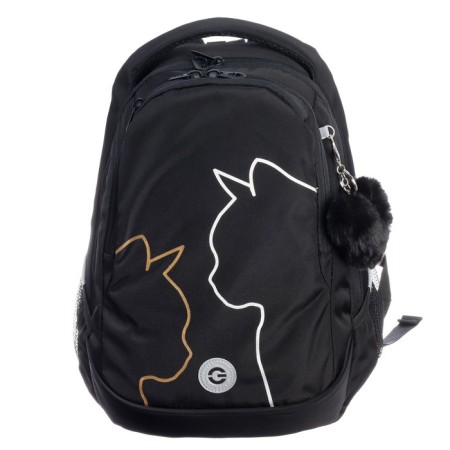 Youth backpack 40 x 29 x 20 cm, Grizzly, ergonomic back, laptop department, black-2