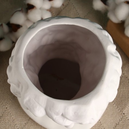 Kashpo - Vase "David's head" White, 22*16*14 cm-2