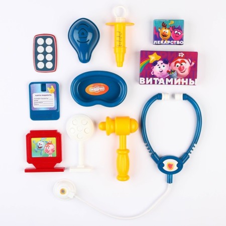 Dr.'s set, Smeshariki, in the suitcase, 10 objects mix-4