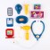 Dr.'s set, Smeshariki, in the suitcase, 10 objects mix