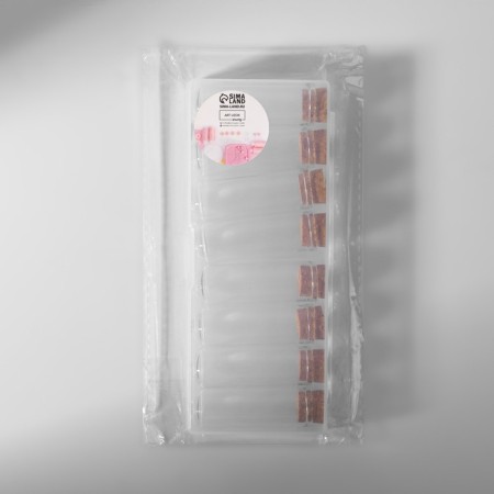 A set of jars for storing beads, d = 1.7 × 5 cm, 8 pcs, in a container, 14.2 × 5.8 × 2.3 cm-6