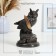 Pigger "Owl on the book" Gray bronze, 21cm