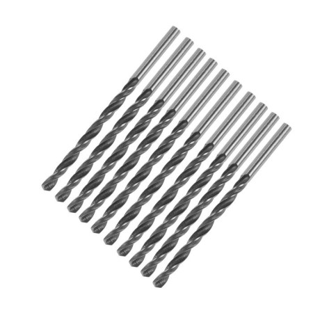 Tundra metal drill, HSS, cylindrical shank, 3.2 x 65 mm, 10 pcs.