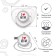 Nipple - orthodontic dummy, I love mum, with a cap, +6 months, white/silver, rhinestones