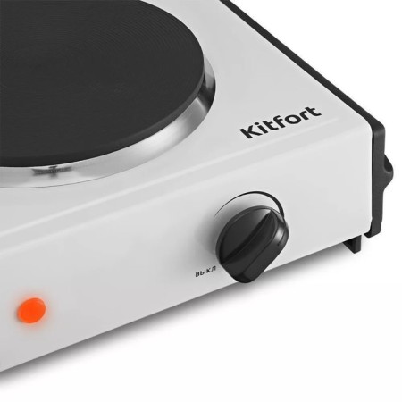 Electric tile KitFort KT-179, 1000 watts, 1 burner, white-black-1