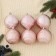 Set of balls plastic D-8 cm, 6 pcs "grace-border" pink gold