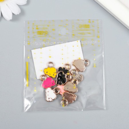 Decor for creativity plastic for metal "Cloud" mix set 10 pcs 1.5x1.4 cm-3