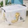 Storage container "Bear and kitten", 35 l, 50.5 × 31.5 × 28 cm, on wheels, color transparent