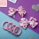 Hair set "Karapunka" (4 elastic bands, 2 clamps) watermelon, 2 cm