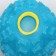 Croaking ball for dogs, hard, 7.5 cm, blue