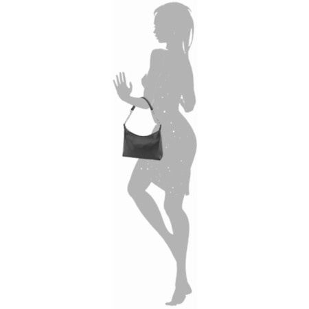 Women's bag B2809-00110, Black color, artificial leather, 27x9x16 cm-1