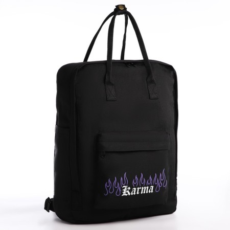 Backpack School Textile Karma, 38x27x13 cm, black color-1