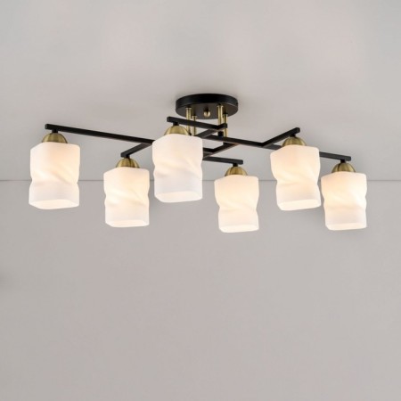 Citilux ceiling chandelier "Jerome" CL129265, 77.5x40x25.5 cm, 6x75W, E27, Black Color Black-1