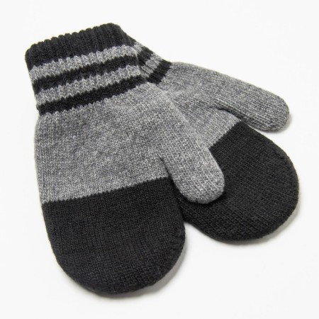 Baby mittens, gray color, size 18