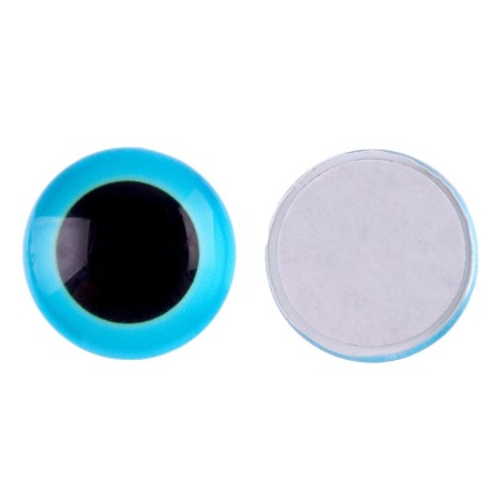 Elose -based eyes, set of 10 pcs., Size 1 pc. - 20 mm, blue color