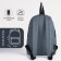 A backpack with a zipper, "saxi", outer pocket, dark gray color