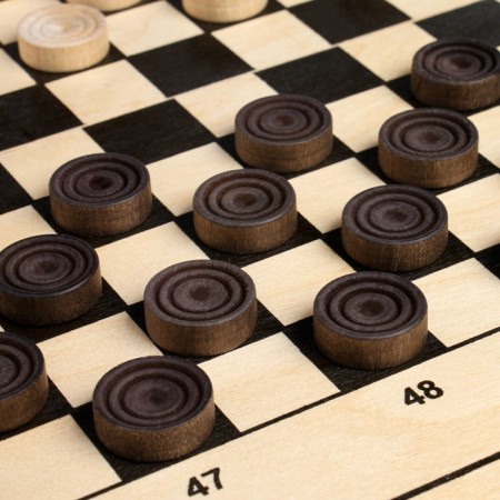 Sneses "Stoclet", international, checkers and board wood, 40 x 20 x 3.5 cm-2