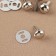 Legs for the bottom of the bag, 10 × 7 mm, 4 pcs, silver color