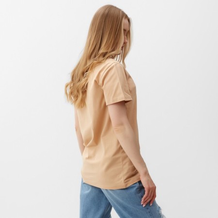 Women's T -shirt, beige color, size 50-2
