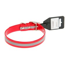 Biotan collar with a reflective strip, 30-40 x 2 cm, red