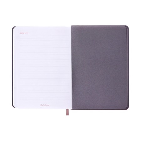 Dated diary 2025, A5, 176 sheets, Hong Kong, solid cover, pancake embossing, with liesse, block 80 g/m2, graphite-11