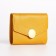 Women's wallet on the button, yellow color
