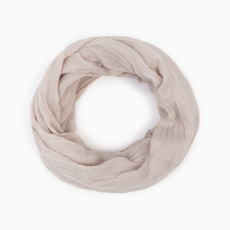 Female textile snood, white color
