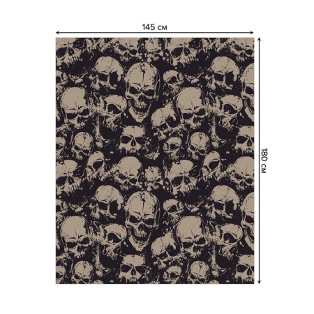 The tablecloth “Mountain of the skulls”, rectangular, Saten, size 145x180 cm-1