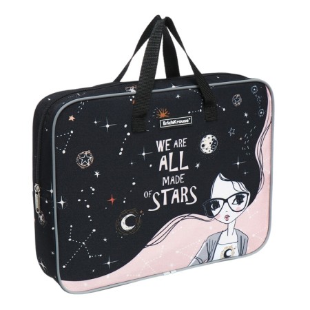 A4+handles folder, 360 x 290 x 70 mm, textile, Erichkrause Star Soul 57595-1